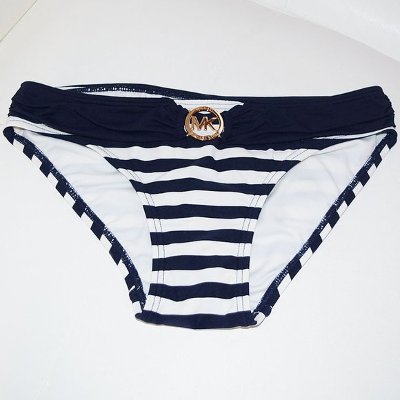 NWOT MICHAEL Michael Kors Cruise Striped Bikini Bottom / Size XS - Picture 5 of 6